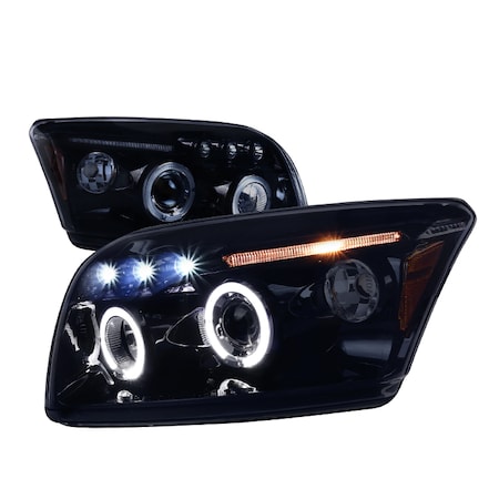 Spec-D Tuning 07-12 Dodge Caliber Halo LED Projector Smoked 2LHP-CAL06G-TM